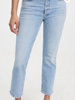 Agolde Riley High Rise Straight Crop Jeans